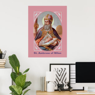 St. Ambrosius von Mailand (BEN 001) Poster