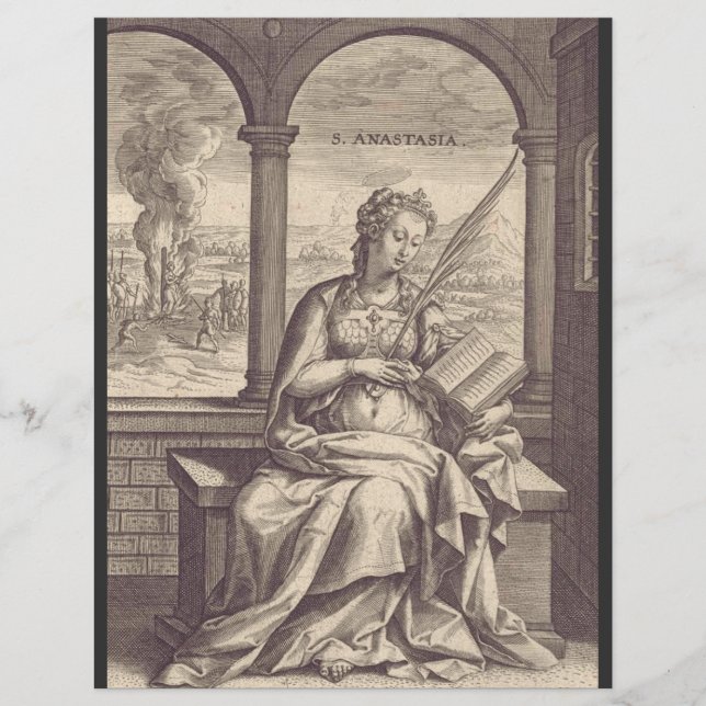 St. Anastasia Christlicher Heiliger und Märtyrer Flyer (Vorne)