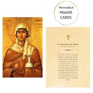 St. Anastasia, die Heilgebet-Karte Platzkarte