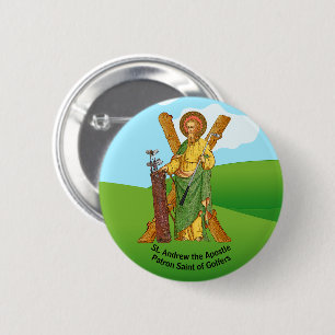 St. Andreas, der Apostel, Schutzpatron der Golfer Button