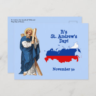 St. Andrew avec la carte du drapeau de la Russie F
