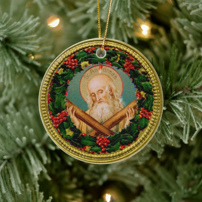 St. Andrew Christmas Novena Gebet Keramik Ornament (Baum)