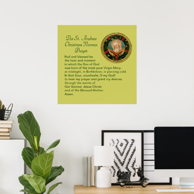 St. Andrew Christmas Novena Gebet Poster (Heimbüro)
