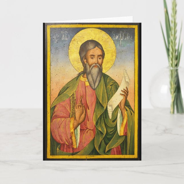 St Andrew der Apostel durch Yoan von Gabrovo Karte (Vorderseite)