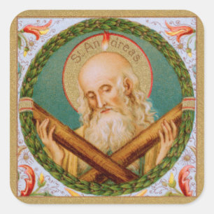 St. Andrew der Apostel (JMAS 02) Quadratischer Aufkleber