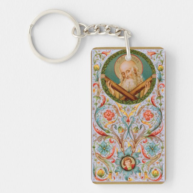 St. Andrew der Apostel (JMAS 02) Rechteckig Schlüsselanhänger (Vorderseite)