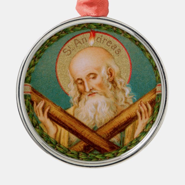 St. Andrew der Apostel (JMAS 02) Runde Ornament Aus Metall (Vorne)