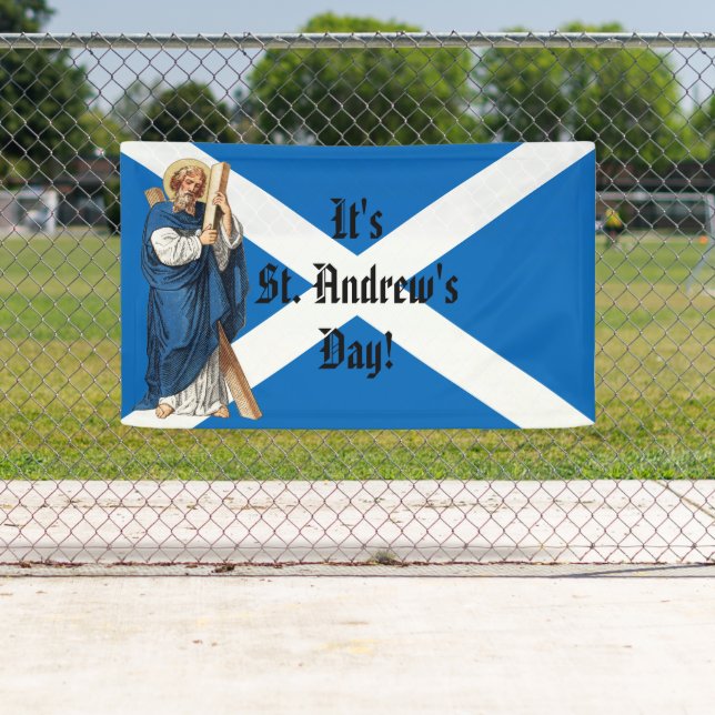 St. Andrew der Apostel und die Flagge Schottlands Banner (Insitu)