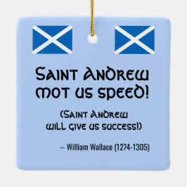 St. Andrew der Apostel und die Flagge Schottlands Keramikornament