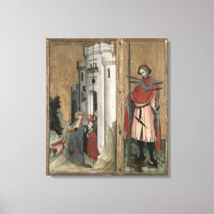 St Andrew, der Dämonen von der Stadt jagt Leinwanddruck