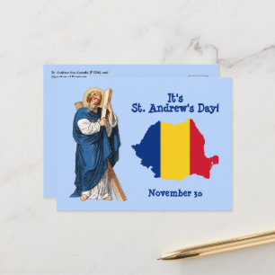 St. Andrew et la carte du drapeau de la Roumanie F