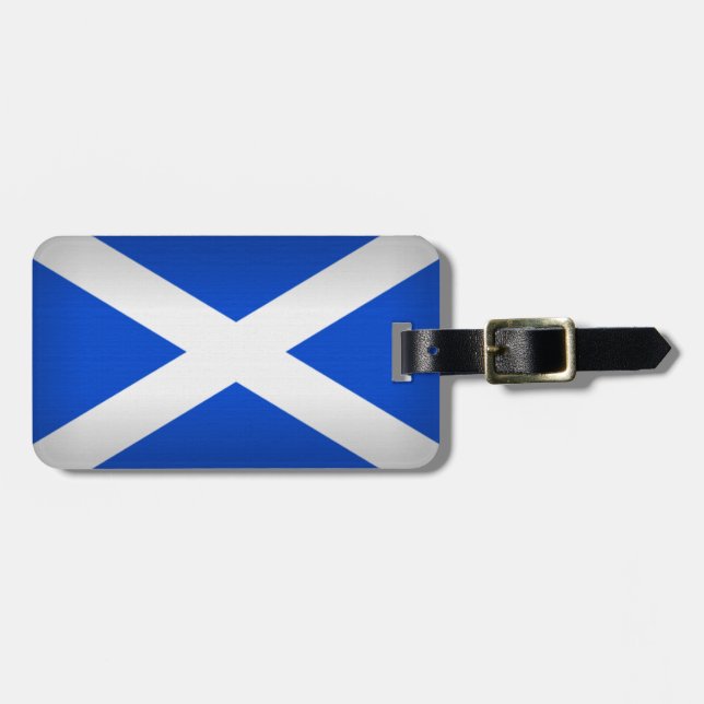 St Andrew Kreuz Gepäckanhänger (Vorderseite horizontal)