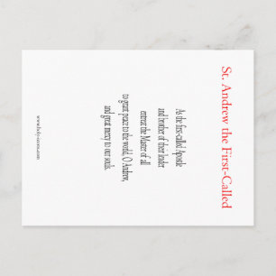 St Andrew Prayer Card Postkarte