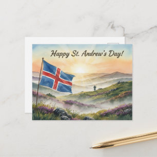 St. Andrew’s Cross Flag Postkarte