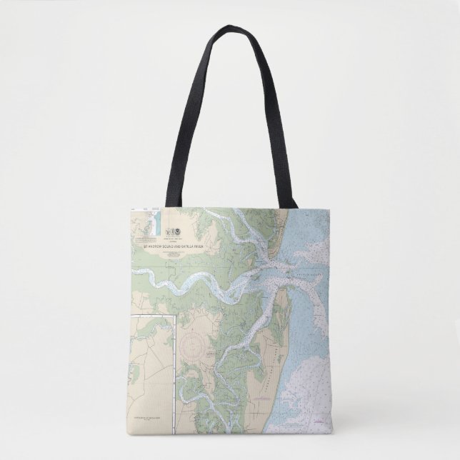 St Andrew Sound and Satilla River Nautical Chart Tasche (Vorderseite)