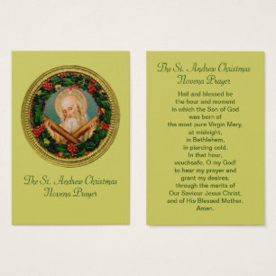 St. Andrew Weihnachts-Novene-Gebetskarte