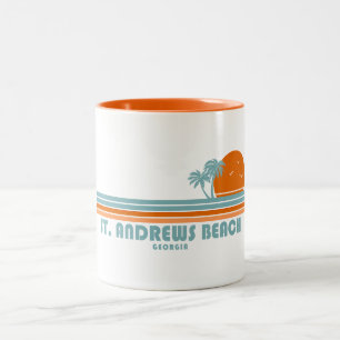 St. Andrews Beach Georgia Sonnenpalmen Zweifarbige Tasse