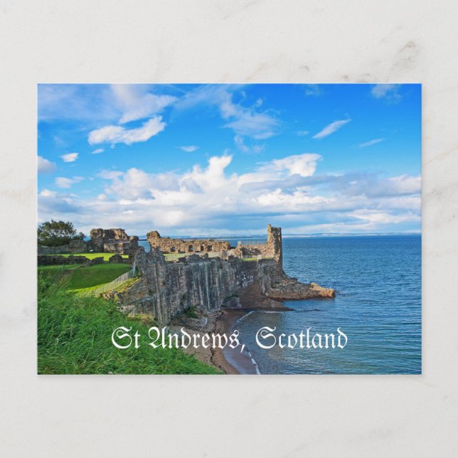 St Andrews Castle, Schottland Postkarte (Vorderseite)