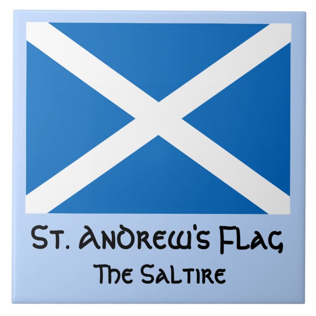 St. Andrew's Flag, Salreifen oder Flagge Schottlan Fliese (Vorderseite)