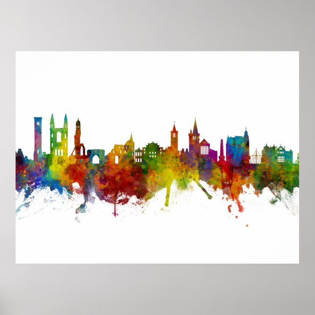 St Andrews Scotland Skyline Poster (Vorne)