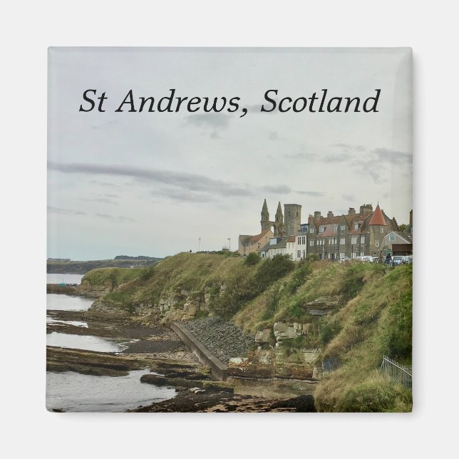 St Andrews Scotland Town Skyline View from Castle Magnet (Vorne)