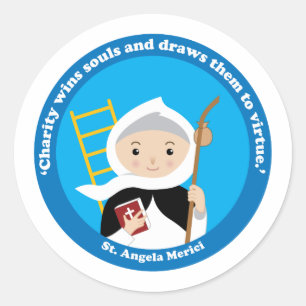 St. Angela Merici Runder Aufkleber