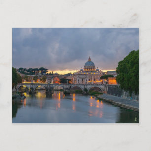 St. Angelo Bridge, Petersdom, Rom Postkarte