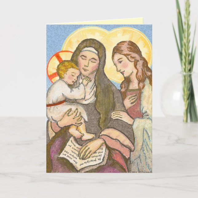St Ann mit Jesus- und Mary-Gruß-Karte Karte (Vorderseite)