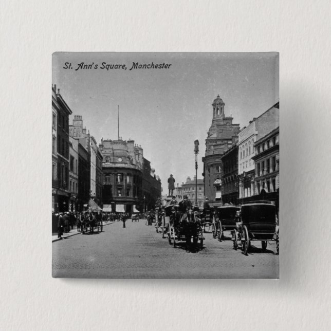 St Ann Quadrat, Manchester, c.1910 Button (Vorderseite)