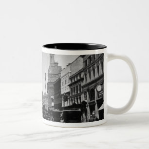 St Ann Quadrat, Manchester, c.1910 Zweifarbige Tasse