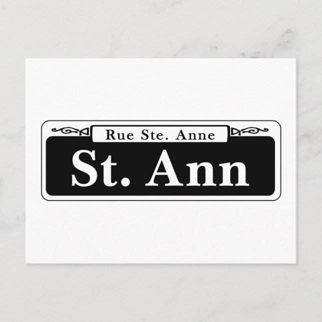 St. Ann St., New Orleans Street Postkarte (Vorderseite)