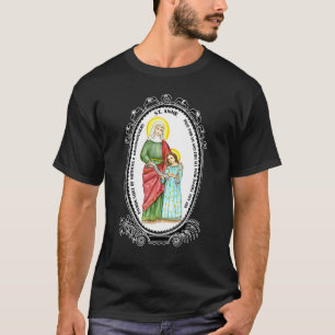 St. Anne Image Schutzheilige Kindermütter Katze T-Shirt