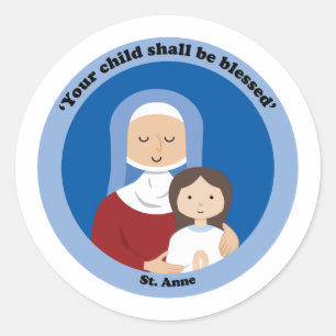 St. Anne Runder Aufkleber