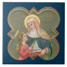 St. Anne und BVM in einer Barbed Quatrefolie (BK67