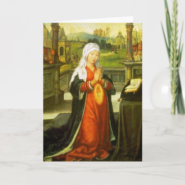 St Anne, welches die Jungfrau Mary begreift Karte (Vorderseite)