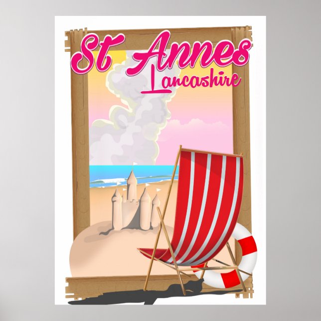 St Annes, Strandproster von Lancashire Poster (Vorne)