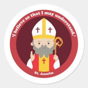 St. Anselm Runder Aufkleber
