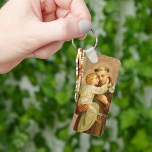 St. Anthony Baby Jesus Religious Vintag katholisch Schlüsselanhänger