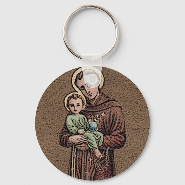 St. Anthony & Baby Jesus Schlüsselanhänger (Vorderseite)