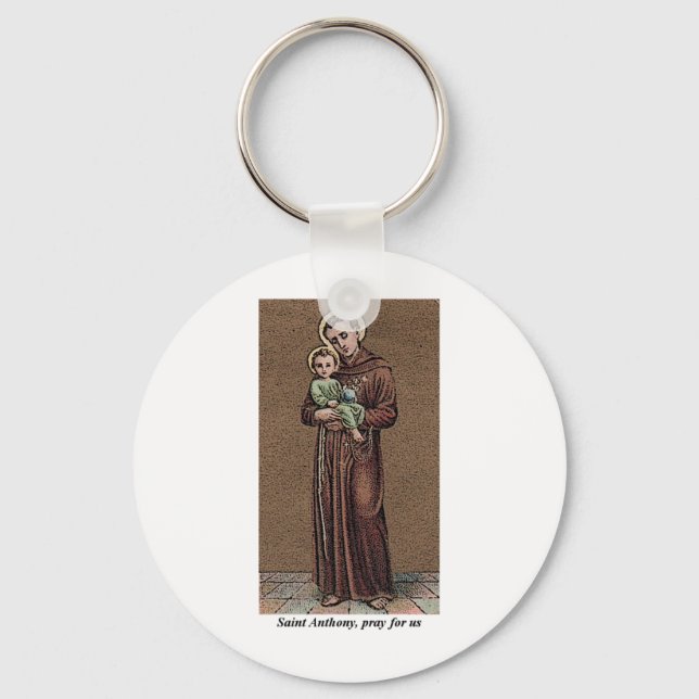 St. Anthony betet für uns Schlüsselanhänger (Vorderseite)