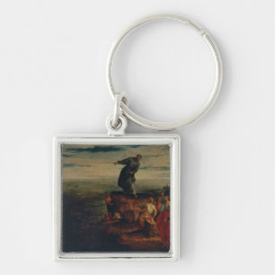 St Anthony, das zu den Fischen, c.1580 predigt Schlüsselanhänger