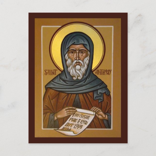St. Anthony-Gebetskarte Postkarte (Vorderseite)