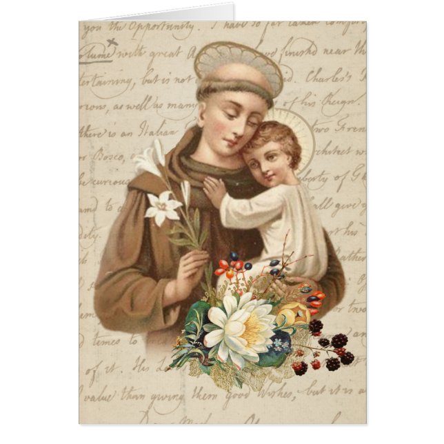 St Anthony mit Baby-Jesus-Gebet Vintag (Vorne)