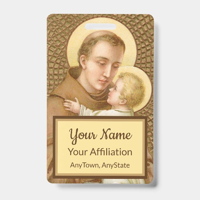 St. Anthony & the Christ Child (JM 05; Stil 2) Ausweis (Vorderseite)