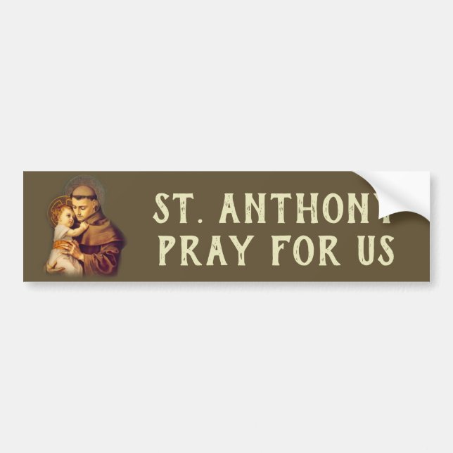 St Anthony von Padua-Baby Jesus Autoaufkleber (Vorne)
