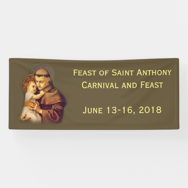 St Anthony von Padua-Baby Jesus Banner (Horizontal)