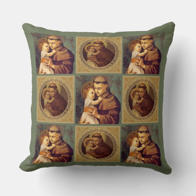 St. Anthony von Padua Baby Jesus Kissen (Vorderseite)