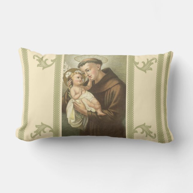 St. Anthony von Padua & Baby Jesus Lendenkissen (Vorderseite)