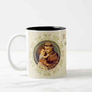 St Anthony von Padua-Baby Jesus Zweifarbige Tasse