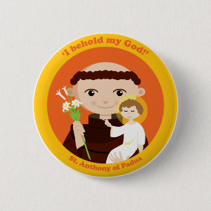 St Anthony von Padua Button